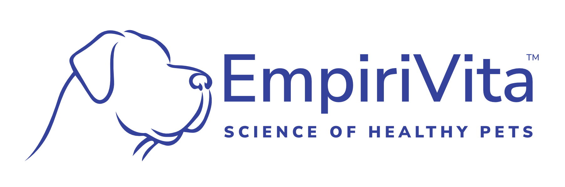 EmpiriVita logo with a stylized dog silhouette on a white background