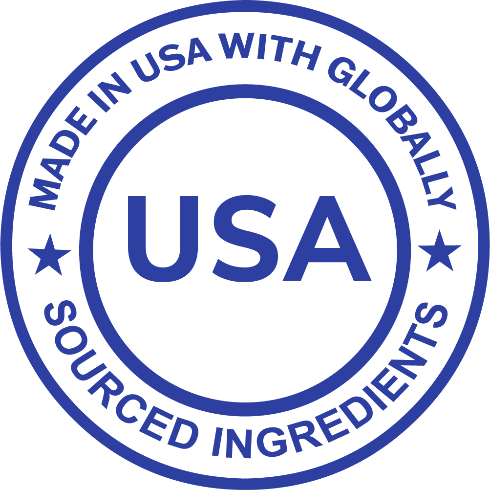 Made in USA with Globally Sourced Ingredients